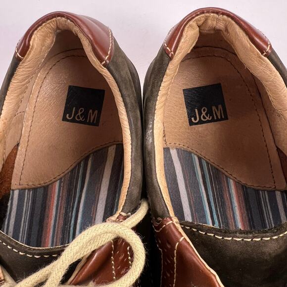 Johnston & Murphy Upton Saddle Oxford Shoes Olive Nubuck Snuff Leather Size 10.5 main image 6